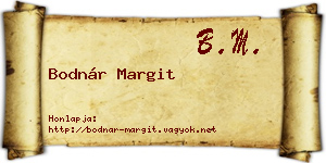 Bodnár Margit névjegykártya