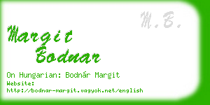 margit bodnar business card